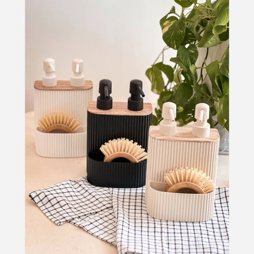 ست جا مایع و اسکاچ دوقلو هیوا طرح چوب برند دومان DUMAN