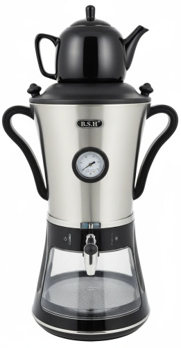 سماور برقی 8 لیتری B.S.H به همراه قوری چینی شیک